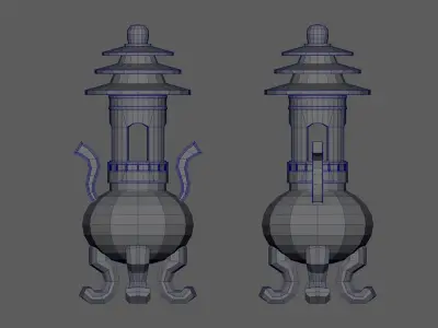 Dark Metal Censer 3D model