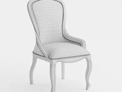 Antique Chair Low-poly 3D model