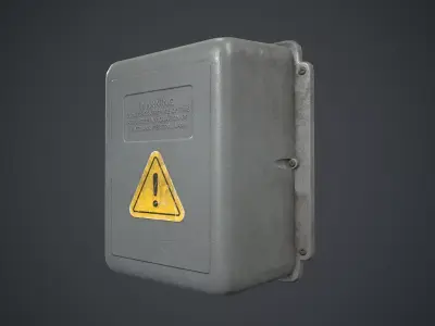 Electric Box 1 PBR Game Ready Low-poly 3D model