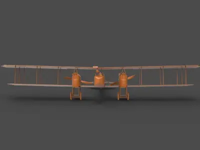 C - 22 orange biplane 3D print model