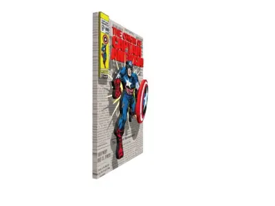 Captain America 3D Comic Low-poly 3D model