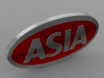 asia logo 3D model