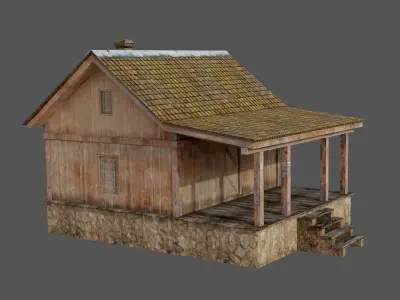 Old Wooden House 3D model