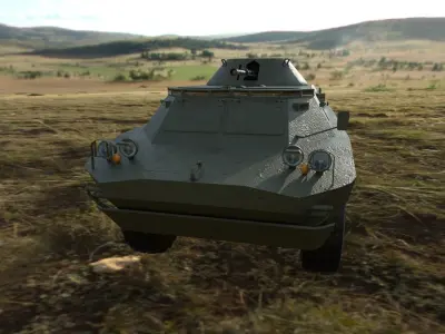 BRDM-2 armoured vehicle for world of tanks Low-poly 3D model