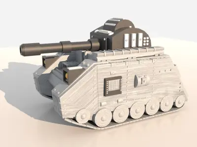 Sci-Fi Mecha Tank Military Vehicle 3D model