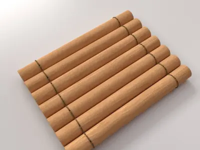 Wooden Raft 3D model