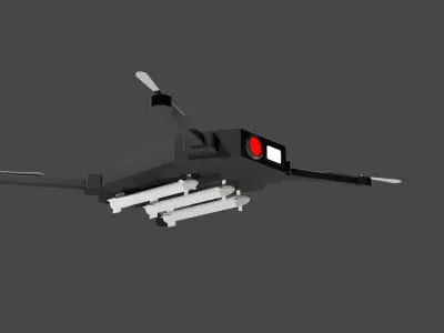 low-poly combat drone Free low-poly 3D model