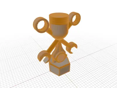 Custom Mechanical Style Trophy 3D print model