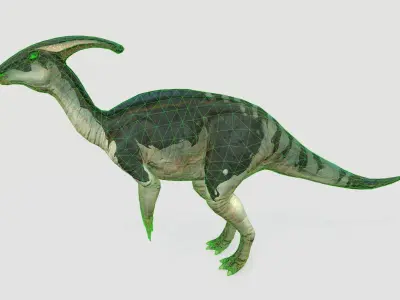 Parasaurolophus Low-poly 3D model