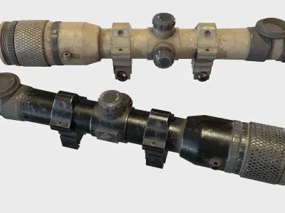 Optical Scope 9 Low-poly 3D model