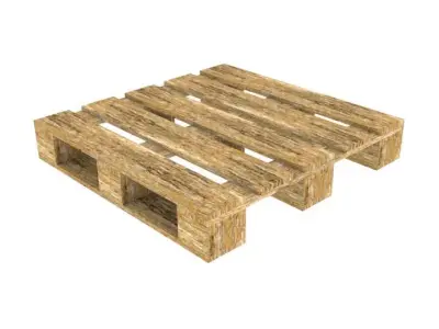 Wooden pallet Free low-poly 3D model 4