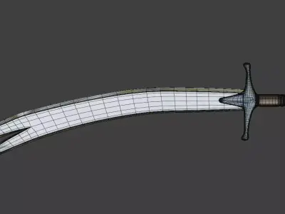 Zulfiqar 3D model  Low-poly 3D model