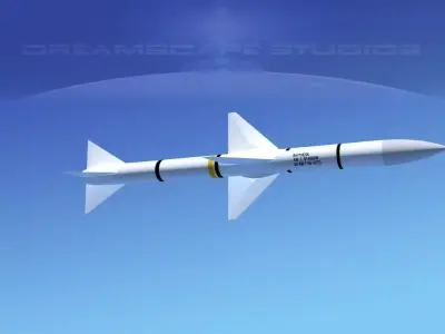 AIM-7 Sparrow Air to Air Missile Low-poly 3D model