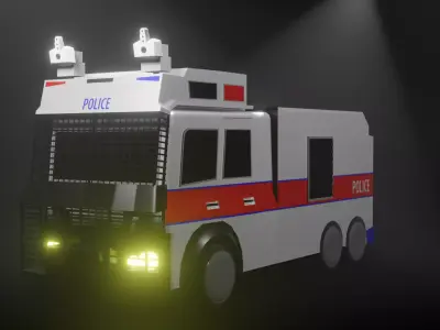 Police Water Cannon Low-poly 3D model