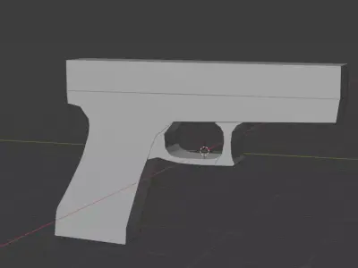 Low Poly Pistol gun Free low-poly 3D model purchase