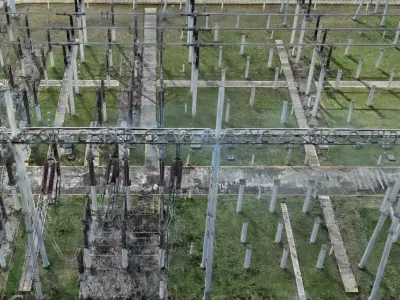 220kV Electrical power substation Gaussian splatting 3D model