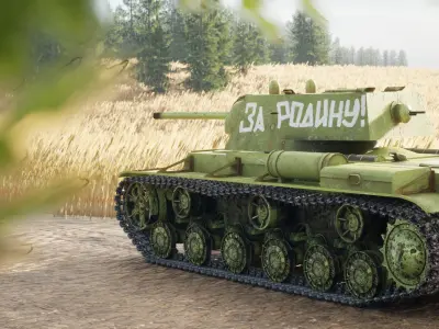 KV1 heavy tank 3D model