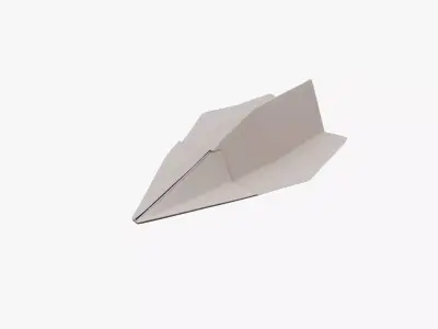 Paper Plane Tan Low-poly 3D model