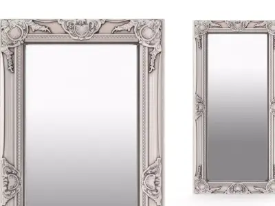 Haywood Wall Mirror Antique Silver   3D model