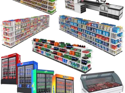 Grocery Store Collection 3D model