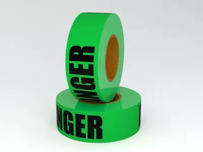 DANGER Tape Green 3D model