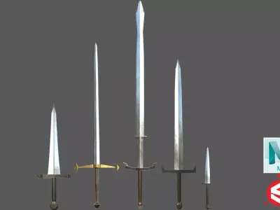 Weapon Bundle Swords and Dagger 3D model