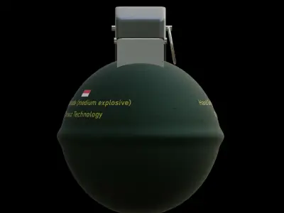 Hand Grenade medium explosive Cyraxz technology 3D model