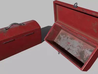 Realistic Animated Toolbox Low-poly 3D model