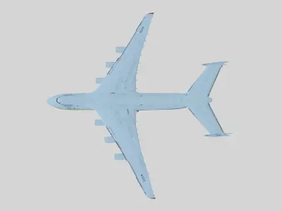 Lowpoly The Antonov An-225 Mriya Low-poly 3D model