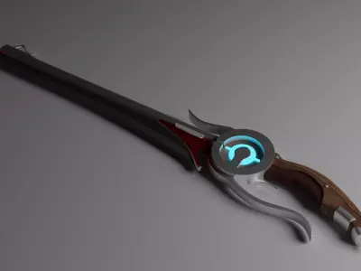 Cybergun futuristic weapon 3D model