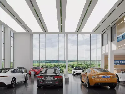 4S car dealership  3D model