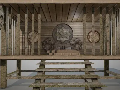 GOKTURK WOLF HOUSE Free 3D model