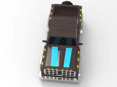 Car low poly toy truck Free low-poly 3D model
