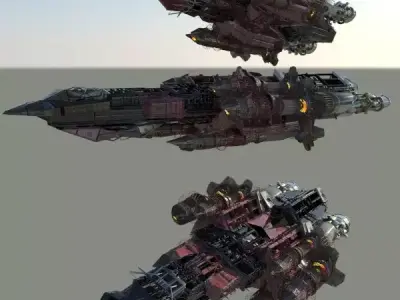 Attack Ship - Space Ship 3D model