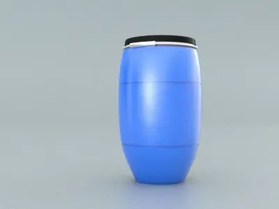 laos Game Plastic Barrel Low-poly 3D model