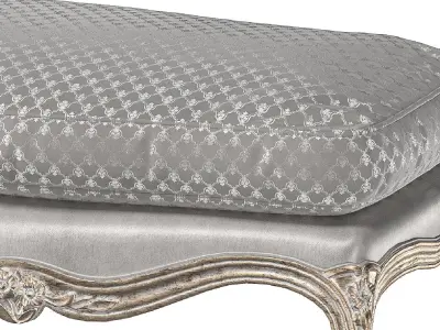 antique louis bench and pouf art 245 3D model