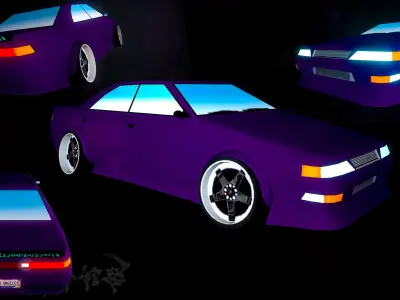 Automobile nissan car Free 3D model