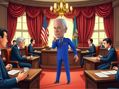 Cartoon Joe Biden with Democratic Icon 3D model