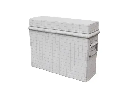 Weathered Metal Box Free 3D model