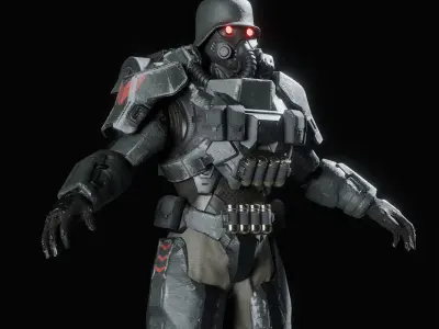 Armored juggernaut Soldier 3D model