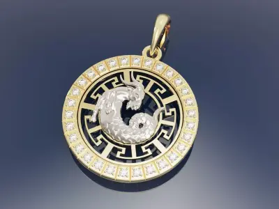 Capricorn zodiac sign 3D print model