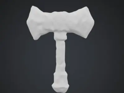 Low poly hammer Low-poly 3D model order