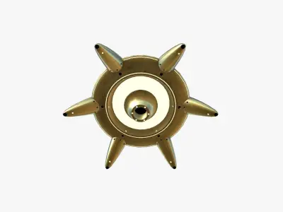 Alien Spaceship UFO G07 Gold - Sci Fi Spacecraft Design Low-poly 3D model
