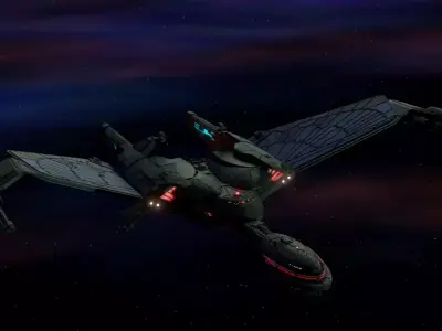 Klingon Battlecruiser Kvort Class Redesign Low-poly 3D model