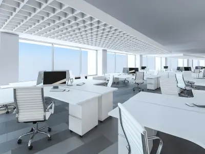 Office Interior Collection - 3 Pack Low-poly 3D model