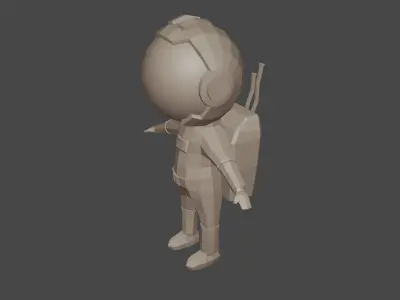 Low poly astronaut Free low-poly 3D model