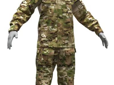  VKPO 3 Russian Army Combat Uniform - Marvelous Designer 3D model