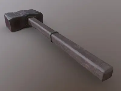 Hammer - Obsidian Low-poly 3D model