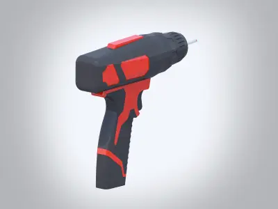 Power Drill Low-poly 3D model