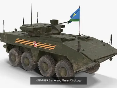 VPK-7829 Bumerang Green Collection 3D Model Pack